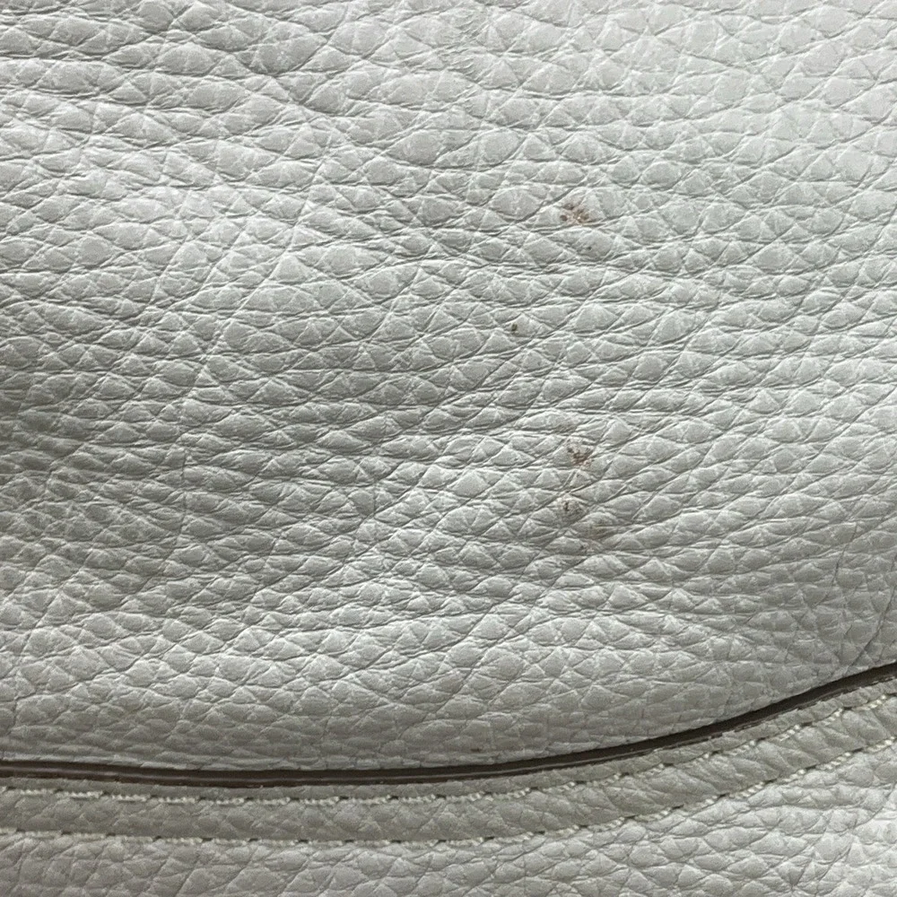 Michael Kors Cream Leather‎ Satchel Bag Gold Hardware Handbag Purse